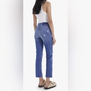 MOTHER The Tomcat Straight Leg Playing With Scissors Blue Jeans Size 25